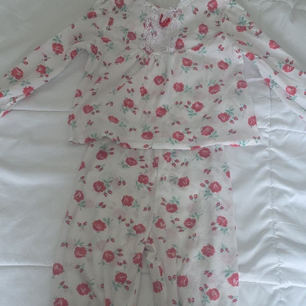 Charming Floral Kids Pajama Set